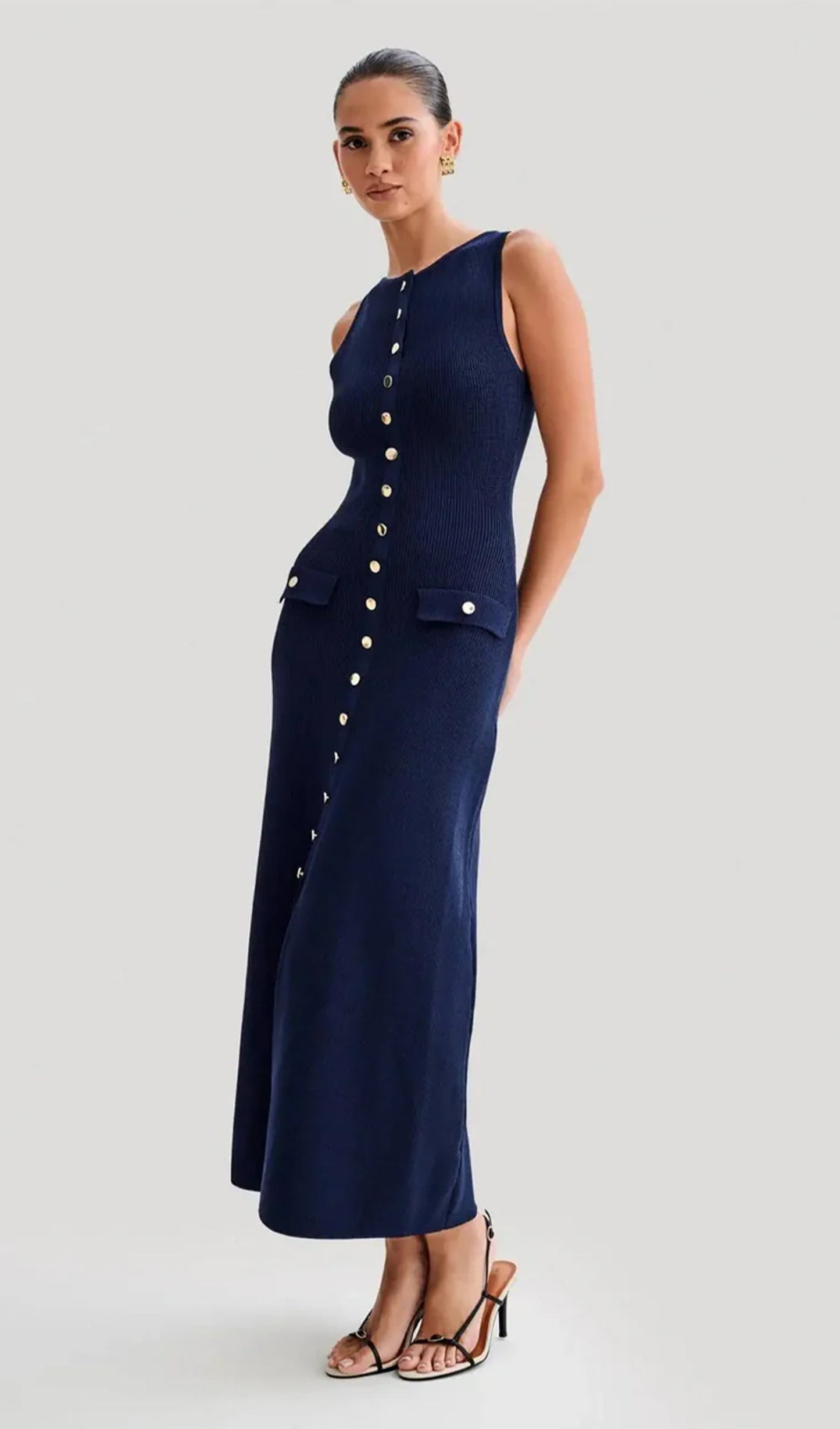 A-line Knitted Midi Dress