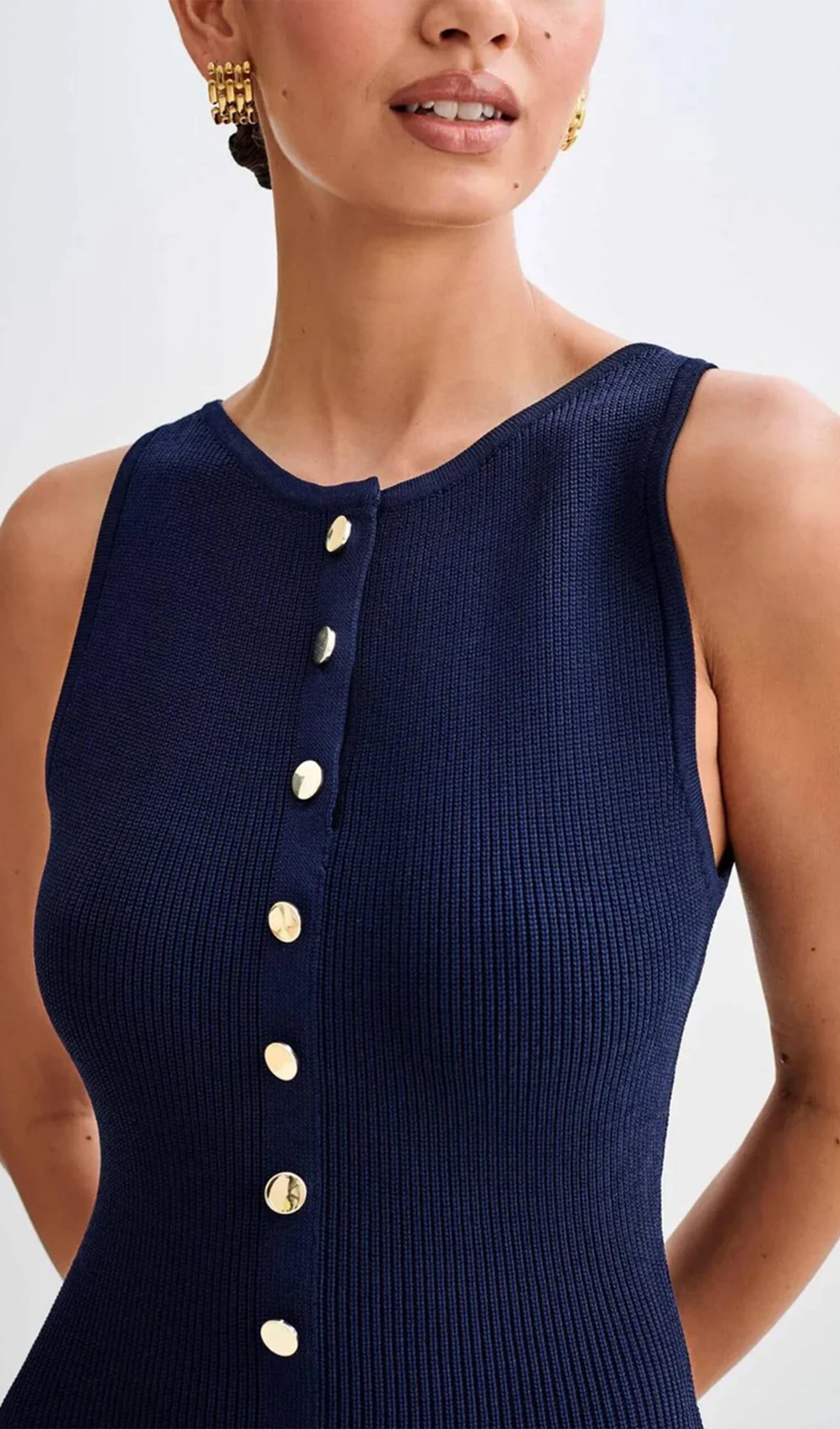 A-line Knitted Midi Dress