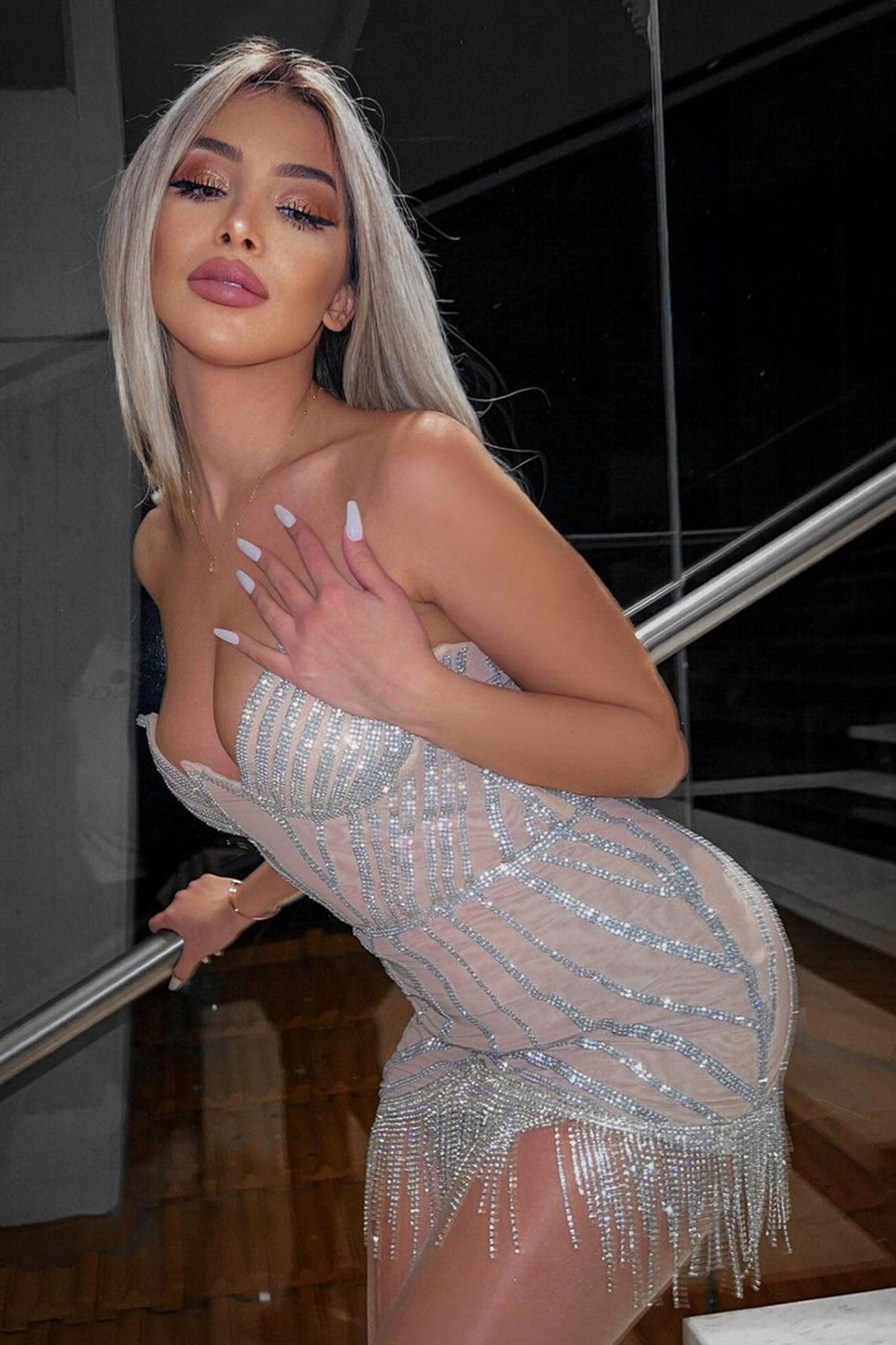 Miniabito Lola con nappa con diamanti