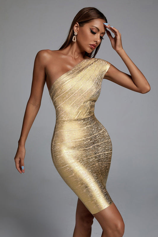 Lika metallic mini-cocktailjurk