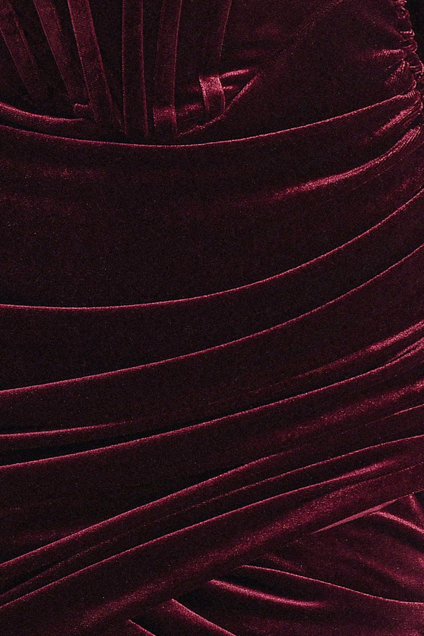 Maeva korsetjurk met lange mouwen en Cystal-afwerking - wijnrood