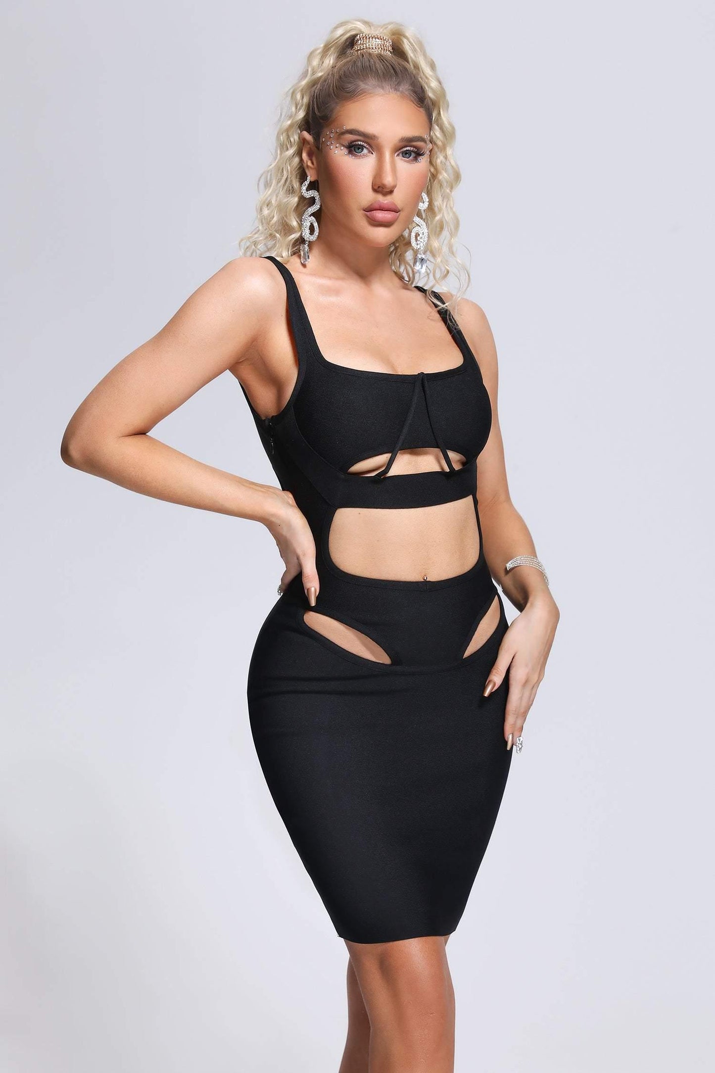 Mini abito a fascia con ritaglio Selly