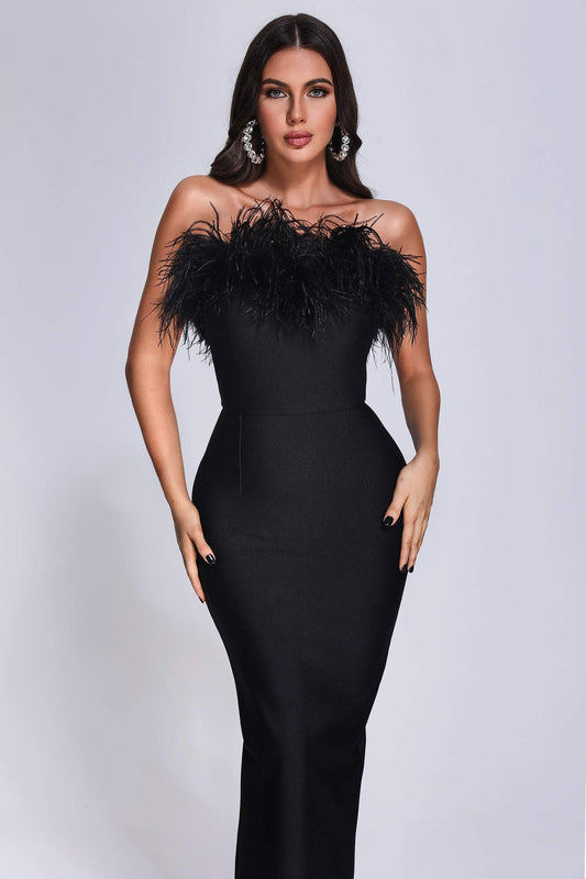 Xuliy veren maxi bandagejurk
