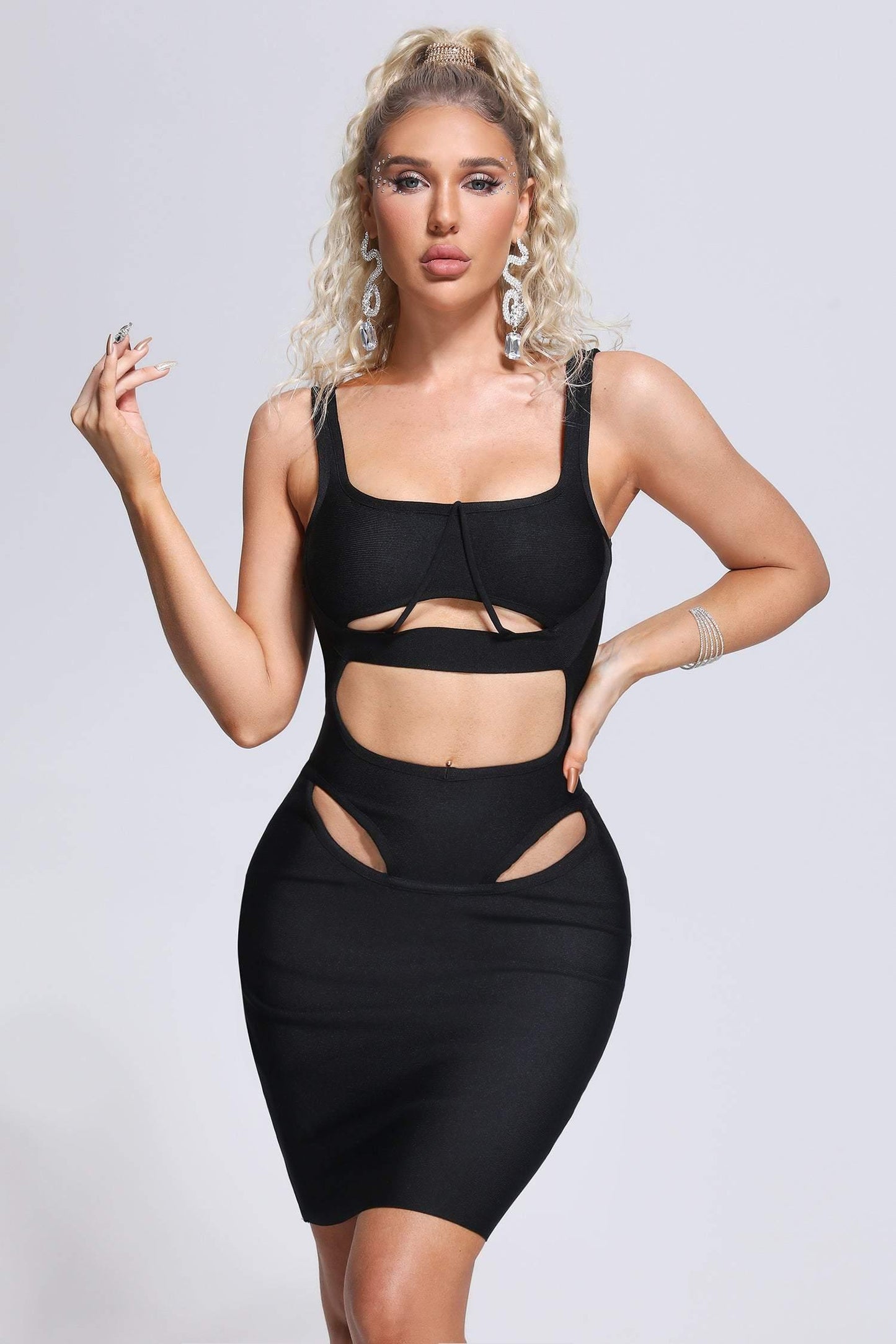 Mini abito a fascia con ritaglio Selly