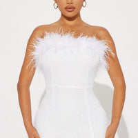 Emery Sequin Gown - White