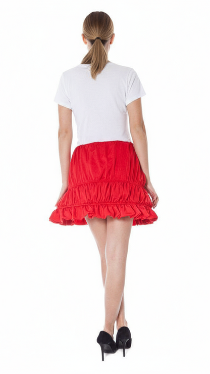 Denny Rose Red Polyester Skirt
