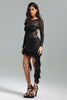 Edeline Lace Asymmetrical Hem Mini Dress