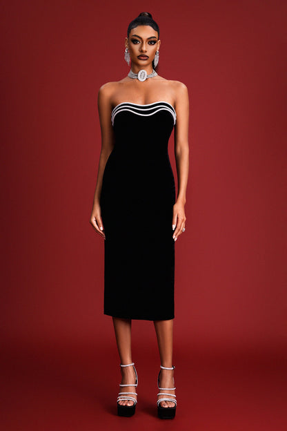Fifer Tube Bandage Midi Dress
