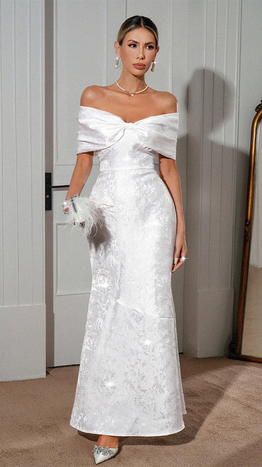 Elegant Strapless Long Dress