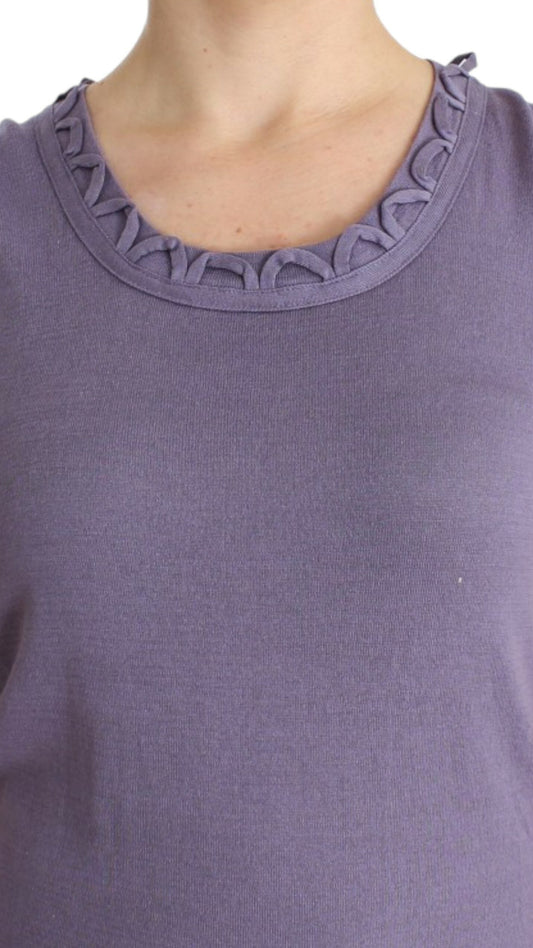 John Galliano Purple cotton jersey dress