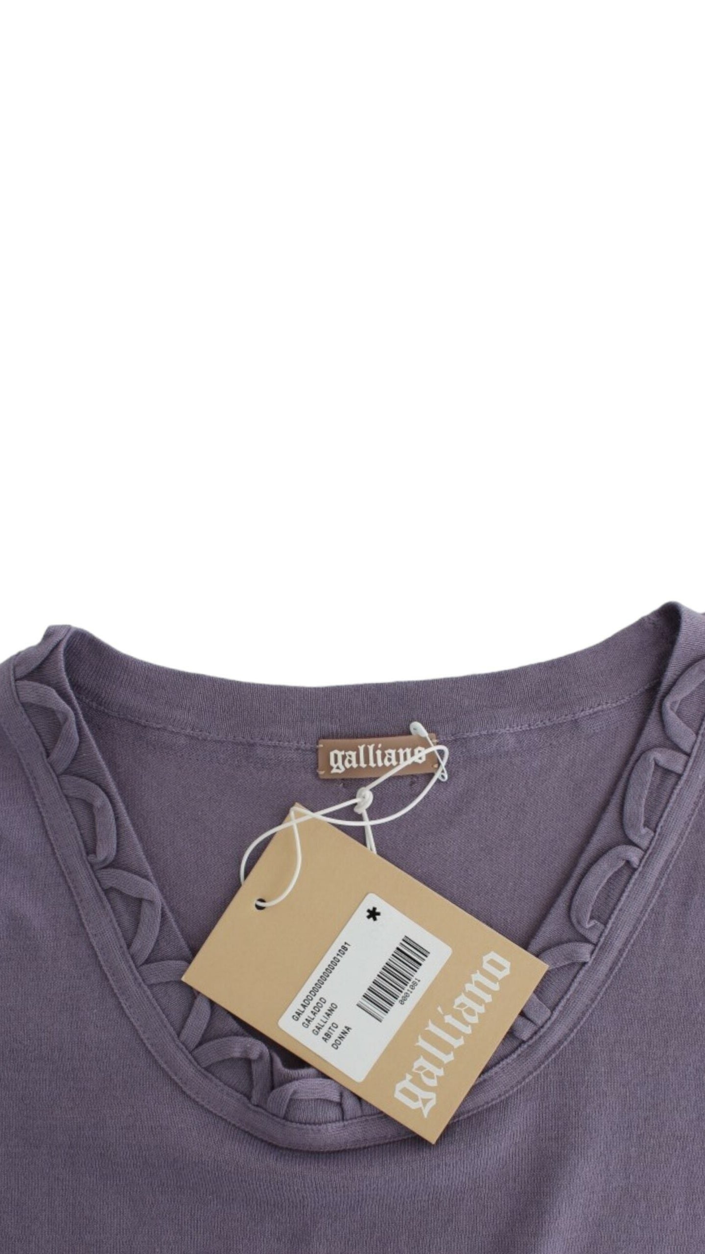 John Galliano Purple cotton jersey dress