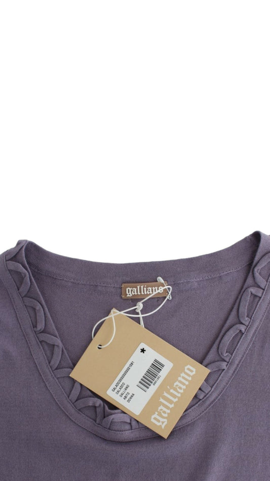 John Galliano Purple cotton jersey dress