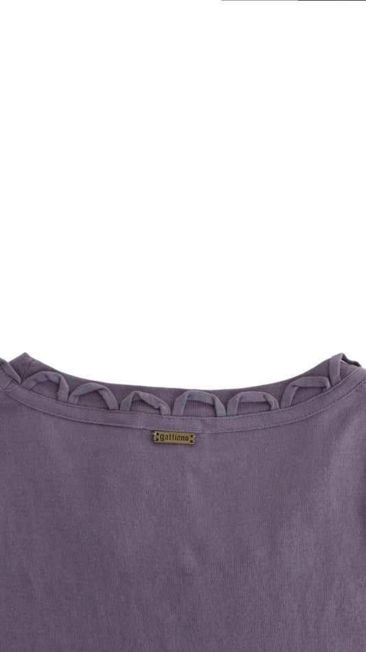 John Galliano Purple cotton jersey dress