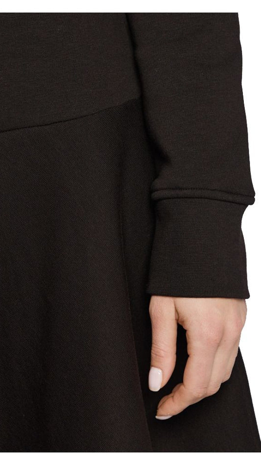 Love Moschino Chic Embossed Logo Cotton Blend Dress