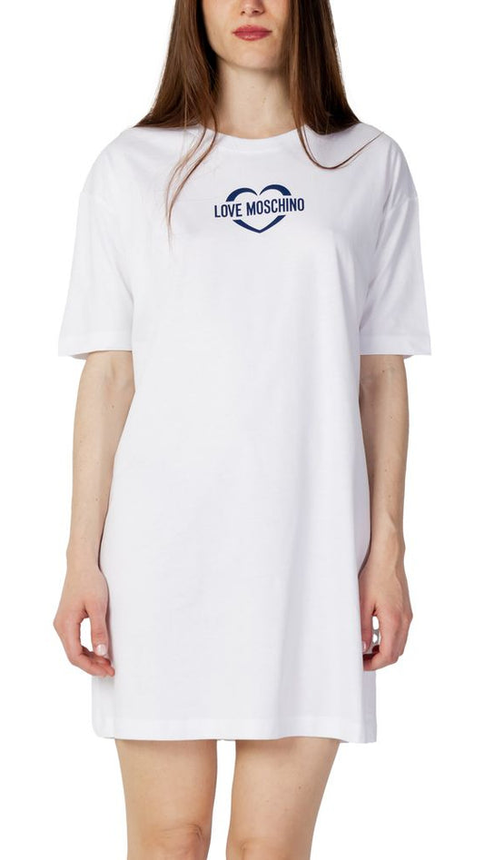 Love Moschino White Cotton Short