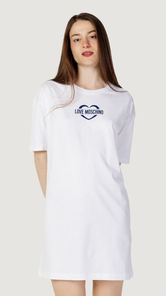 Love Moschino White Cotton Short