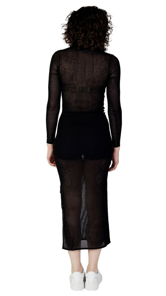 Calvin Klein Jeans Black Marabou Long