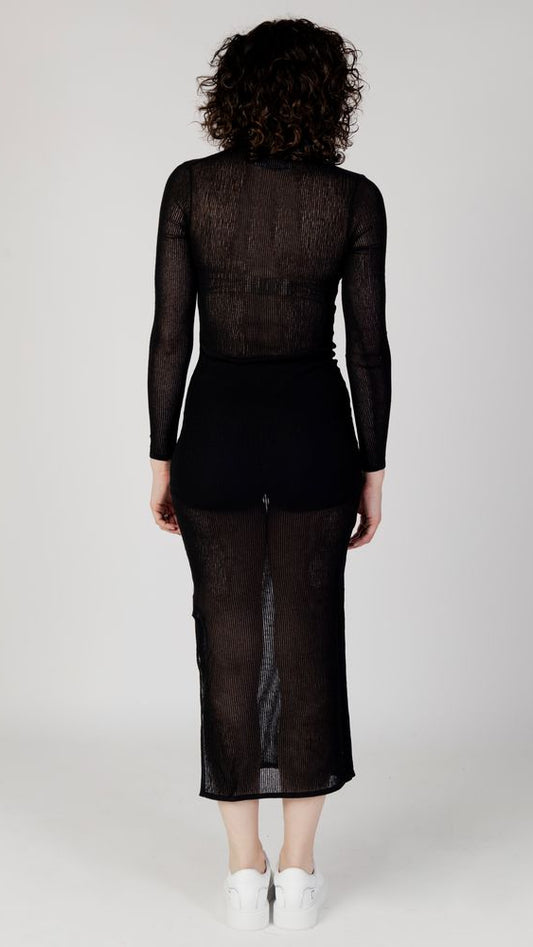 Calvin Klein Jeans Black Marabou Long