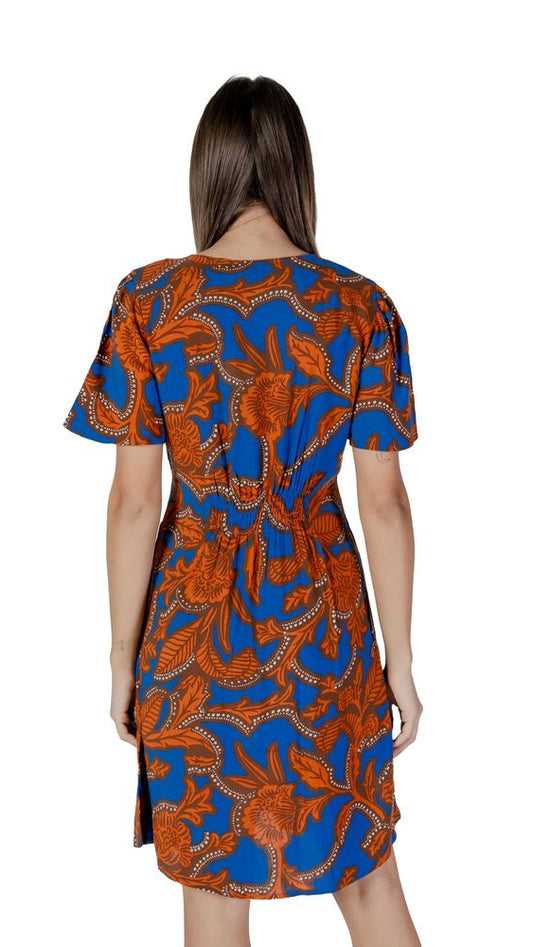 B.Young Blue Viscose Midi