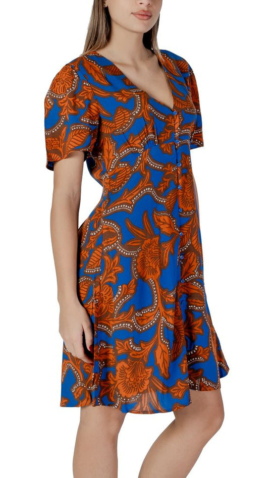 B.Young Blue Viscose Midi