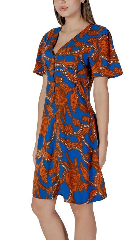 B.Young Blue Viscose Midi