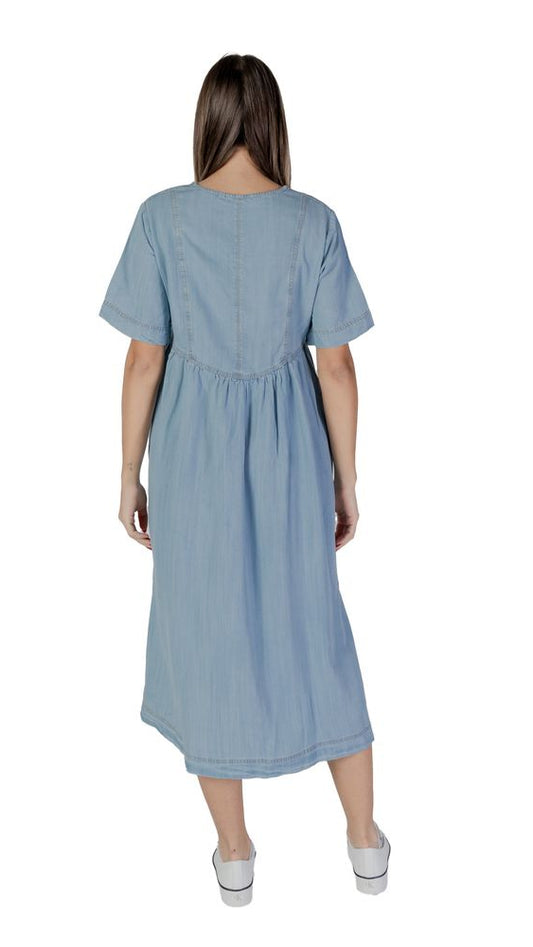 B.Young Light Blue Cotton Long