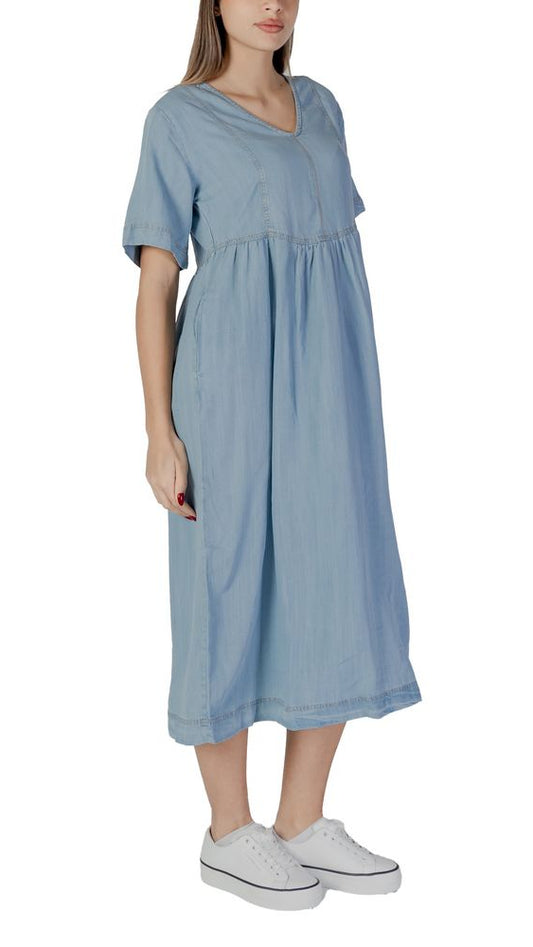 B.Young Light Blue Cotton Long