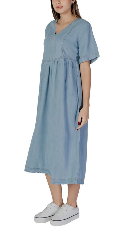 B.Young Light Blue Cotton Long