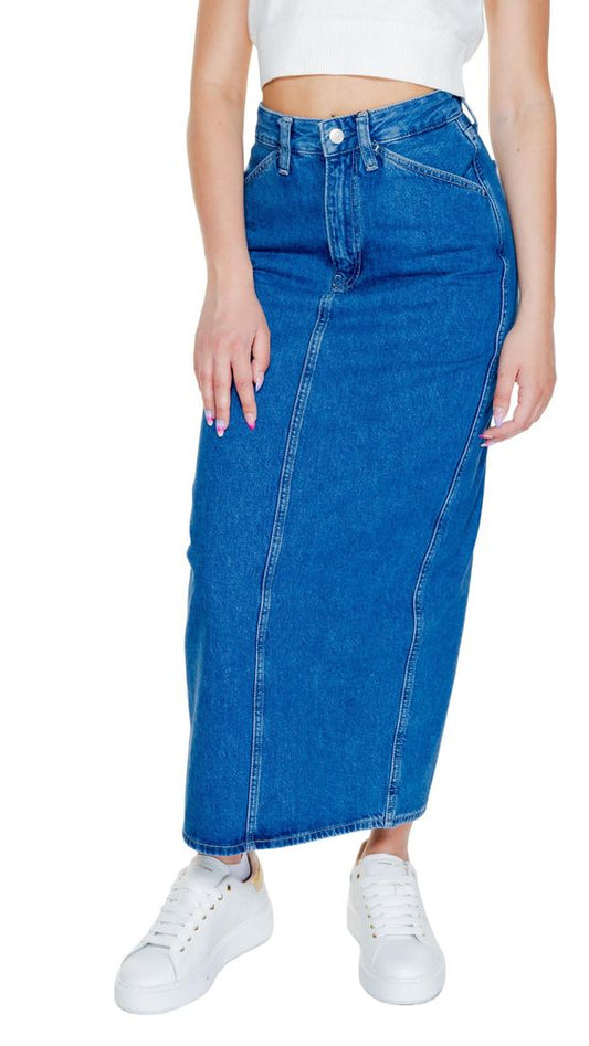 Calvin Klein Jeans Blue Cotton Skirt