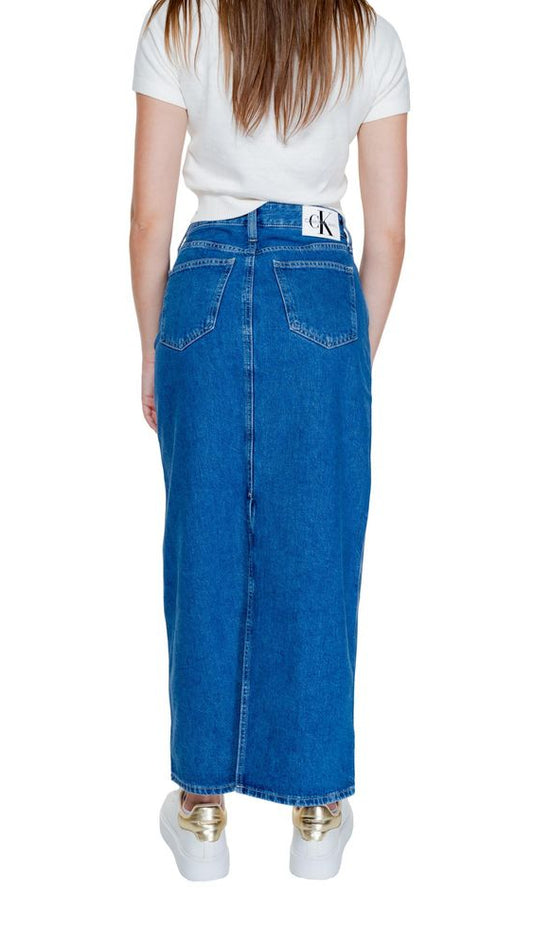 Calvin Klein Jeans Blue Cotton Skirt