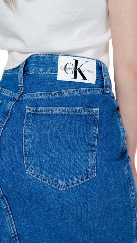 Calvin Klein Jeans Blue Cotton Skirt