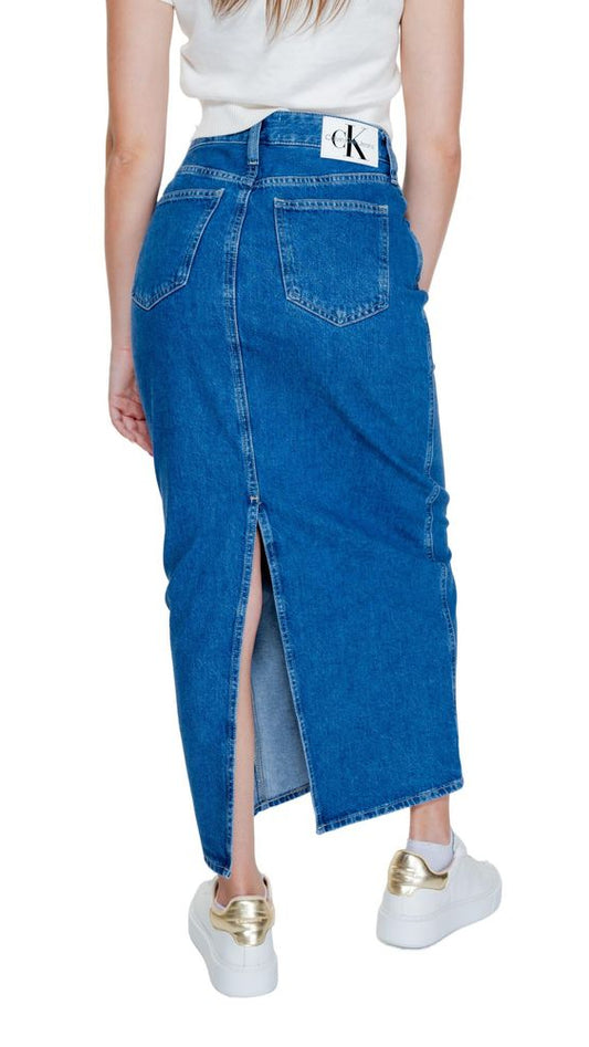 Calvin Klein Jeans Blue Cotton Skirt