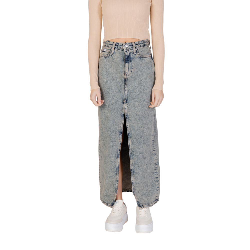 Calvin Klein Jeans Gray Cotton Skirt