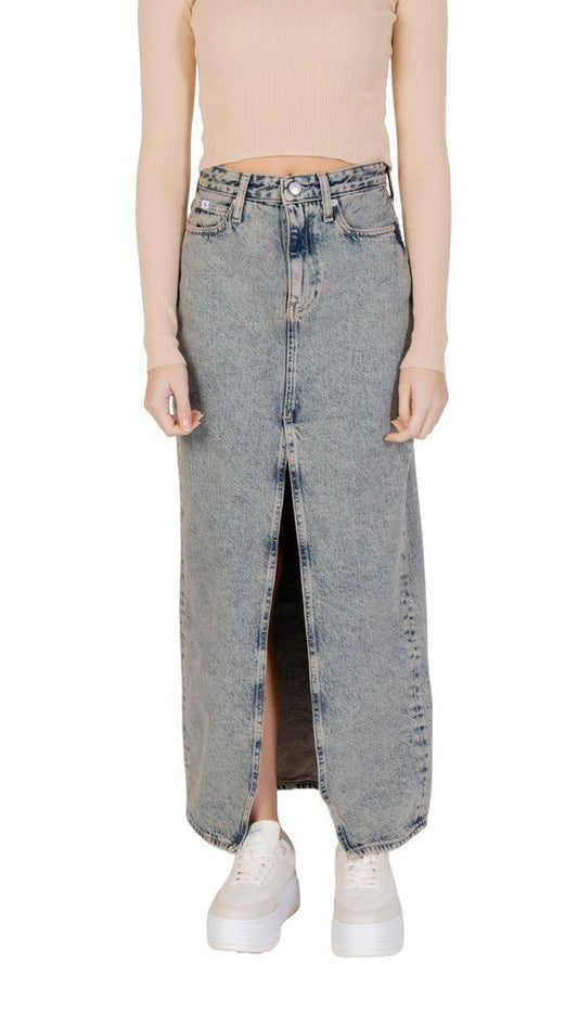 Calvin Klein Jeans Gray Cotton Skirt