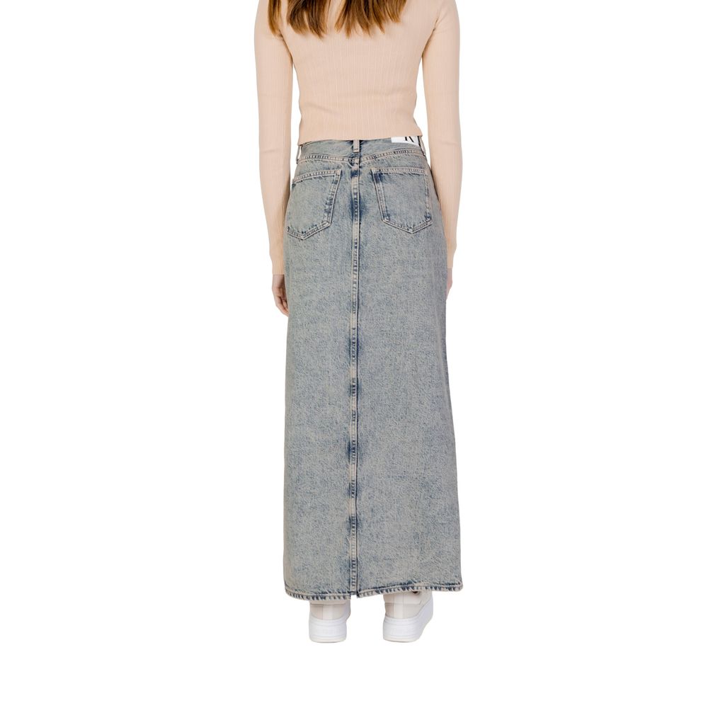 Calvin Klein Jeans Gray Cotton Skirt