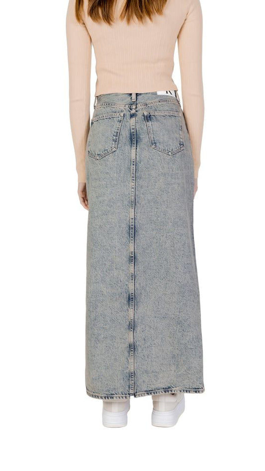 Calvin Klein Jeans Gray Cotton Skirt