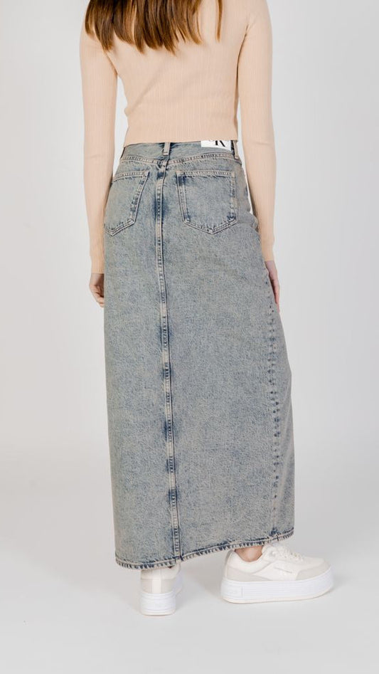 Calvin Klein Jeans Gray Cotton Skirt