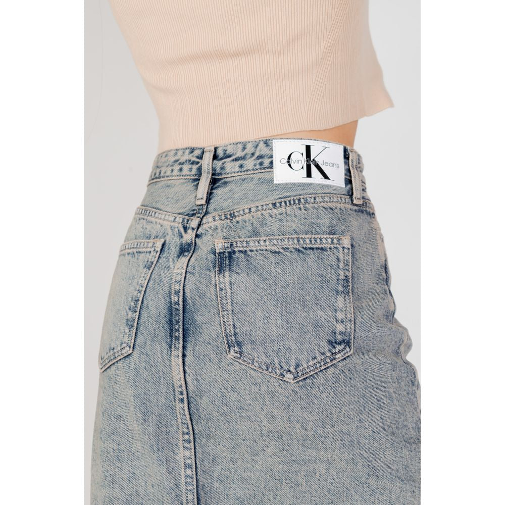 Calvin Klein Jeans Gray Cotton Skirt