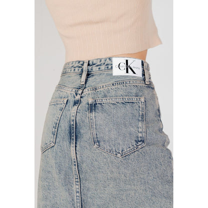Calvin Klein Jeans Gray Cotton Skirt
