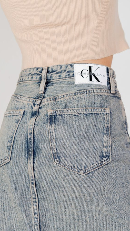 Calvin Klein Jeans Gray Cotton Skirt