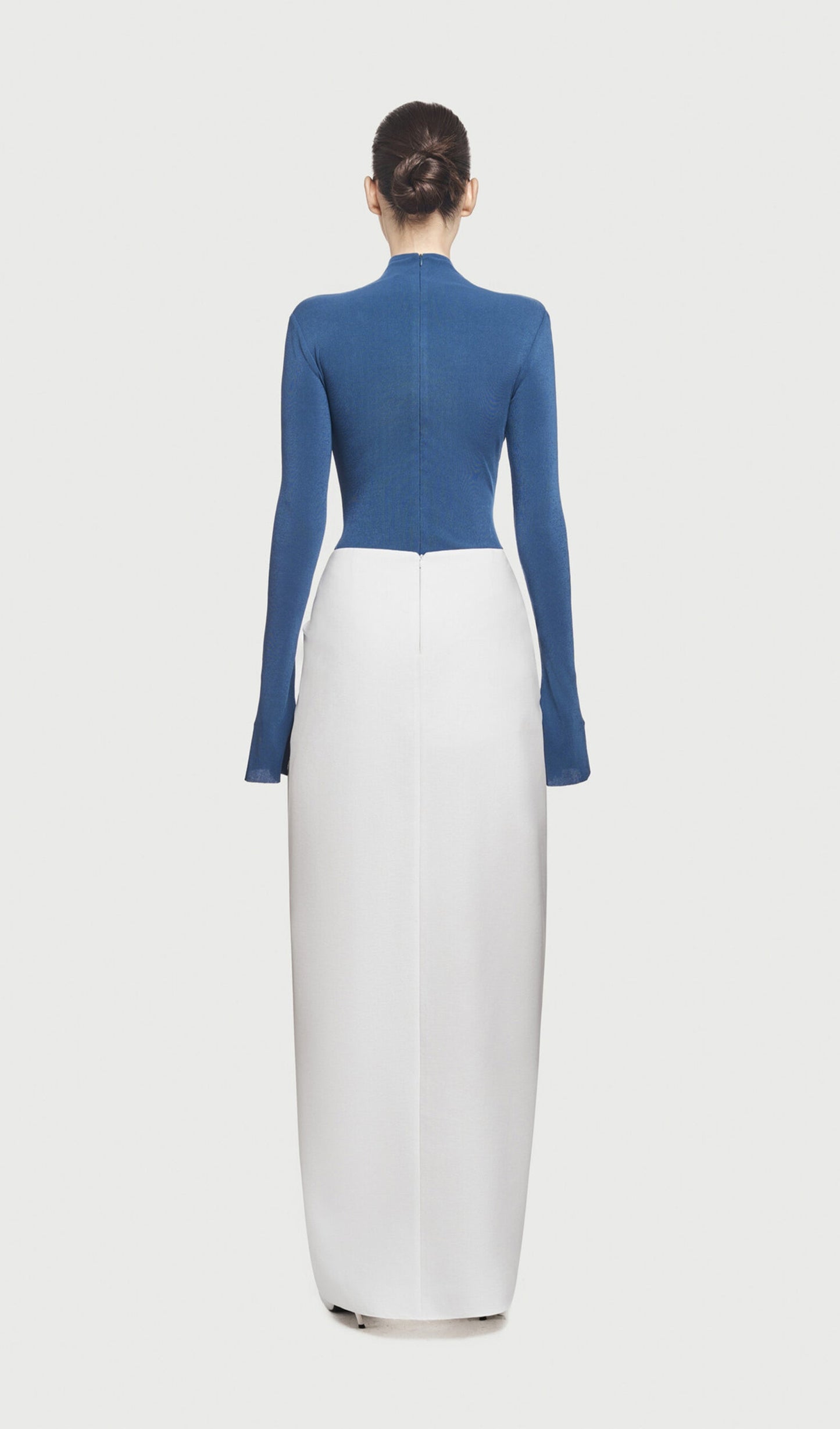 Asymmetrical Pleat Maxi Dress