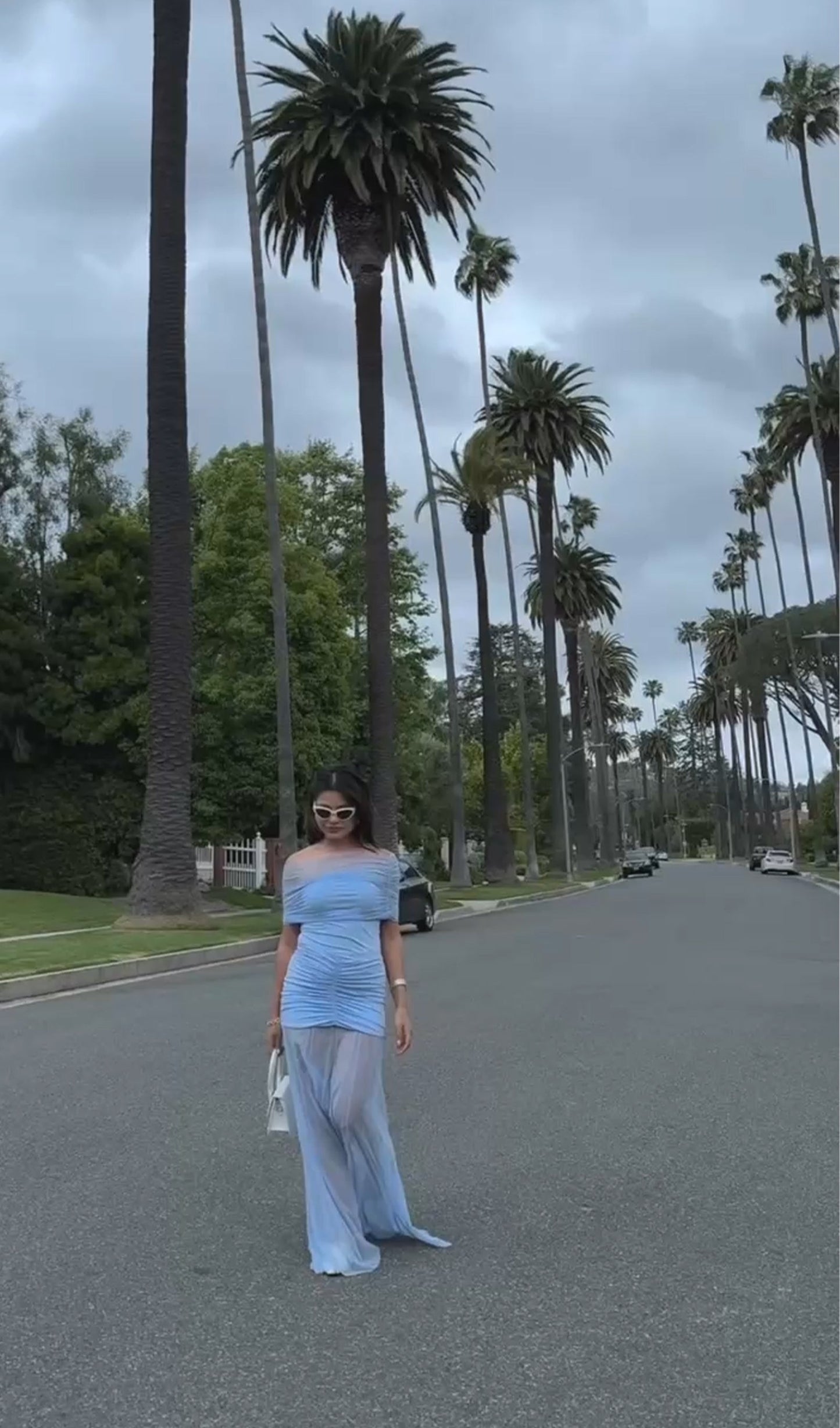 Slinky Off Shoulder Maxi Dress