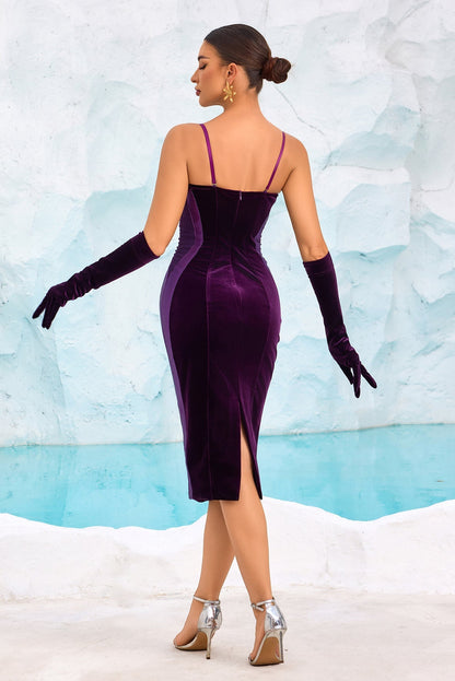 Halter Midi Dress (with gloves)