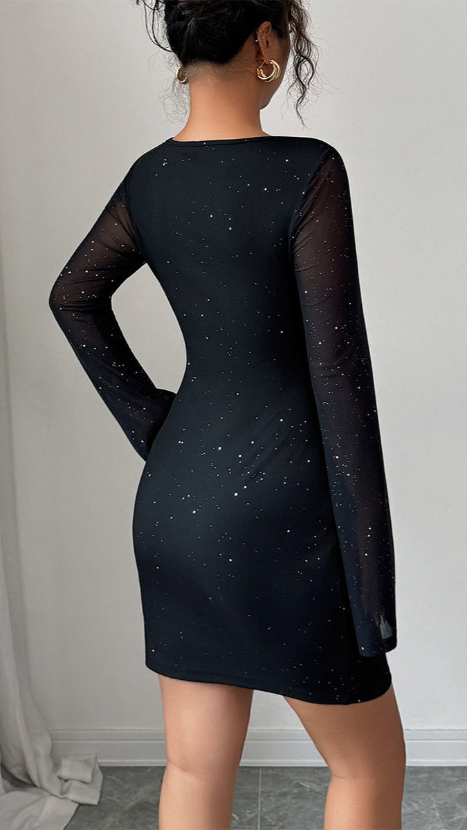 Simple Long-Sleeved Mini Dress