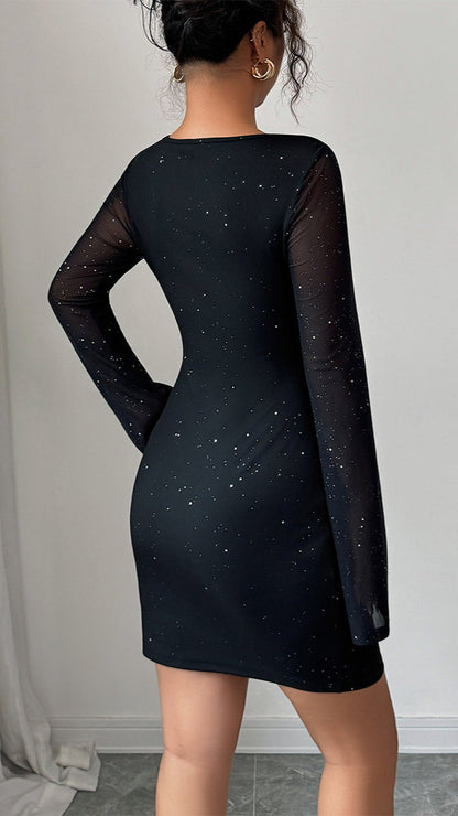 Simple Long-Sleeved Mini Dress