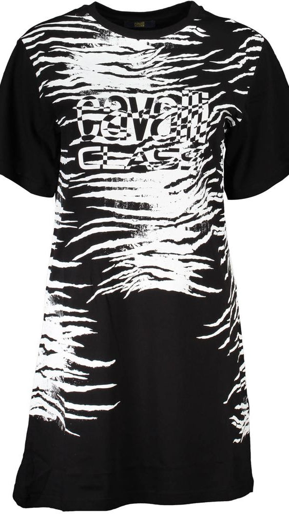 Cavalli Class Black Cotton Women Dress
