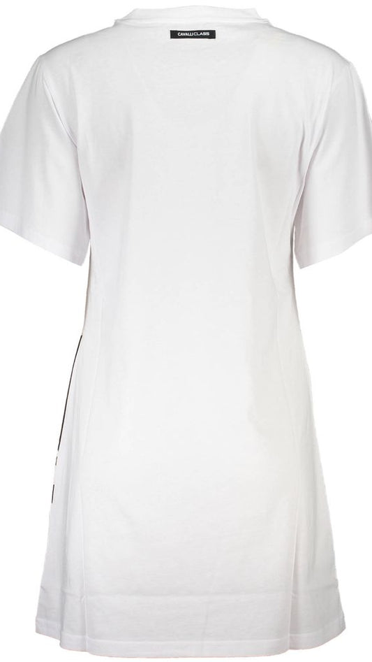 Cavalli Class White Cotton Women Dress