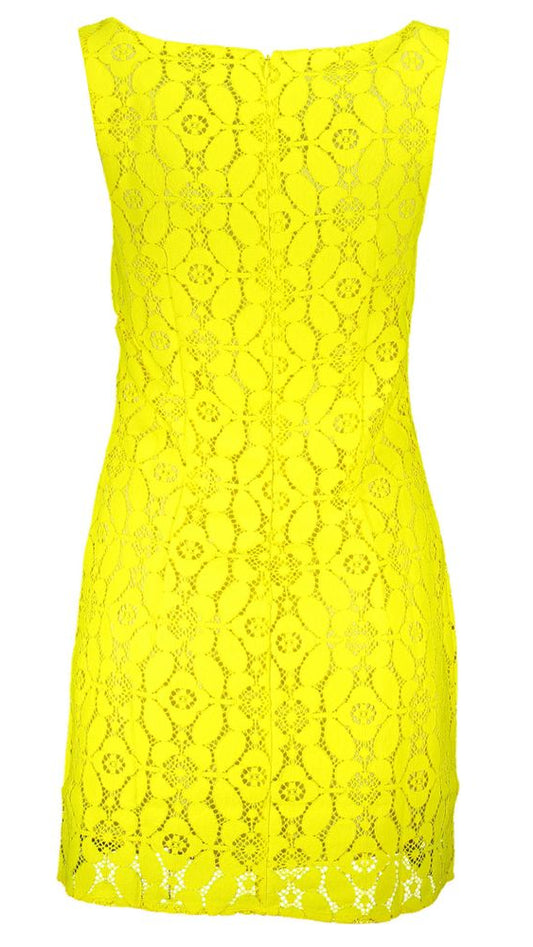 Desigual Yellow Polyester Women Sleeveless Dress