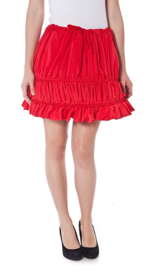 Denny Rose Red Polyester Skirt