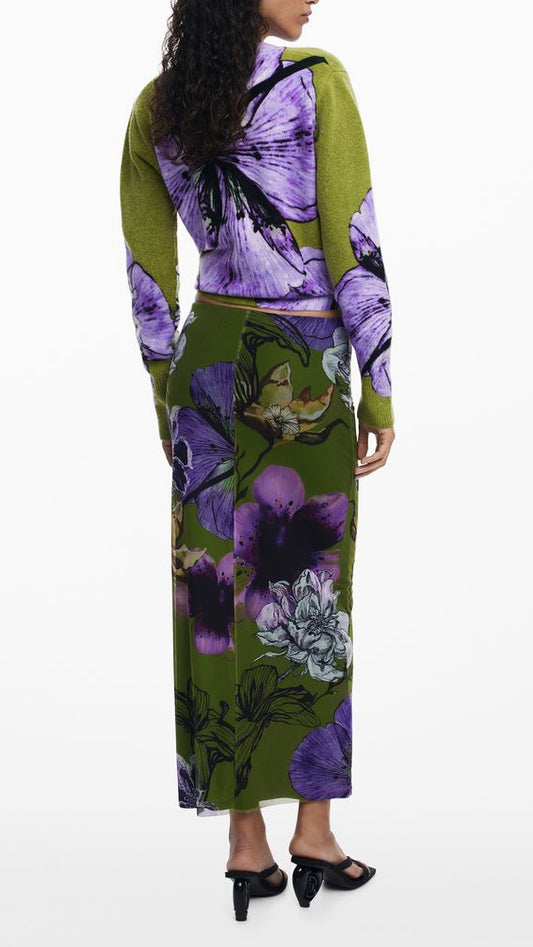 Desigual Green Polyester Women Skirt